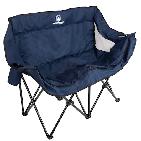 Wakeman Outdoor Camping Chair Loveseat, Blue 75-CMP1110